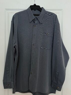 Stormtech Mens Grey button down long sleeve UPF shirt size L